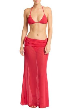 Bond-Eye Alya Cover-Up Maxi Skirt in Cherry Mesh at Nordstrom Rack, Size X-Small/small