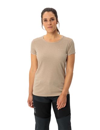 Vaude Funktionsshirt VAUDE WOMENS ESSENTIAL T-SHIRT, Damen, Gr. 36, linen, Obermaterial: 100% Polyester, slim fit normal, Rundhals, Shirts Funktionsshirt, S