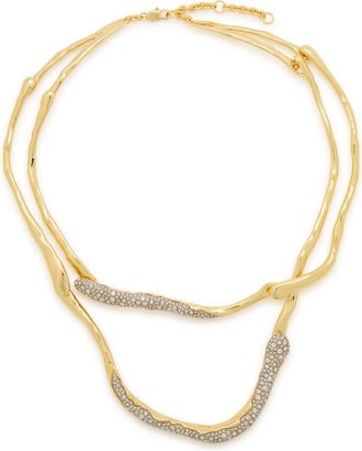 Alexis Bittar Alexis Bittar Solanales Crystal-embellished 14kt Gold-plated Necklace - One Size