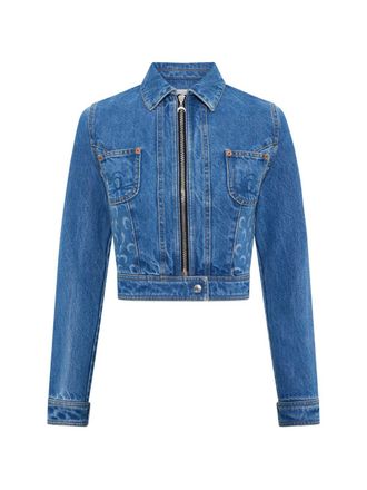 Marine Serre Womens Denim Cotton Jacket