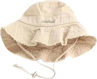 Jacquemus Pre-owned Accessories, female, Beige, Size: ONE SIZE Pre-owned Cotton hats
