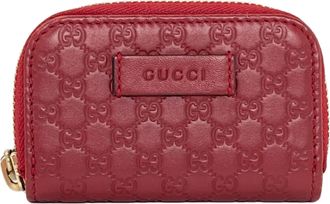 Gucci Red Color Leather Coin Purse/Coin Case (Pre-Owned)