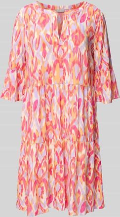 Christian Berg Tunikakleid im Stufen-Look in Pink, Größe 34