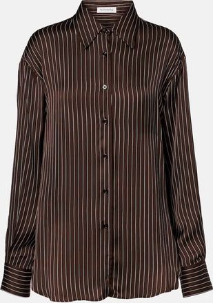 Frankie Shop Peri pinstripe satin shirt