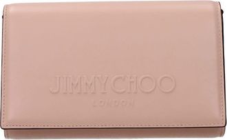 Jimmy Choo London Pink Leather Clutch Bag