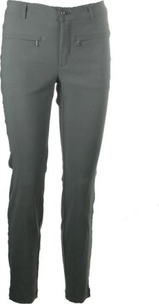 C.Ro Houtskool Rits Leggings - Dames - Slim Fit Broeken - Groen - M - Broeken