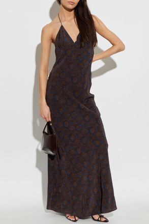 Matteau Silk Dress, Womens, Brown