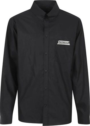 Balenciaga Jassen, Heren, Zwart, S, Katoen, Balenciaga Shirts