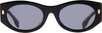Fendi Blue Oval Ladies Sunglasses FE40125F 01V 53