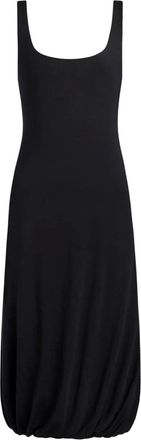 12 Storeez Abito midi con scollo quadrato - Nero