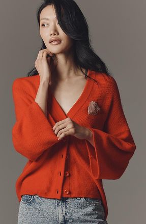 American Vintage V-Neck Cropped Cardigan Sweater