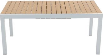 VENTE-UNIQUE.COM Mesa jard&iacute;n aluminio blanco