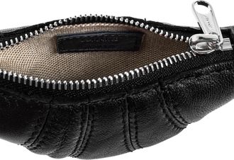 Christophe Lemaire Mini Croissant Pouch With Keychain, Unisex, Black