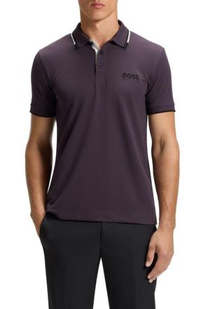 BOSS Paddy Pro Performance Polo in Medium Purple at Nordstrom, Size Small