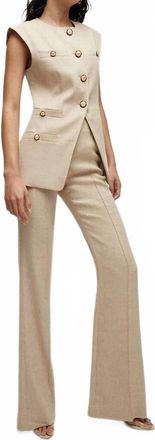 Veronica Beard Komi Pants In Sandalwood Melange
