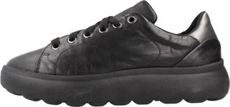 Geox Spherica Ec 4.1 - Dames - Sneakers - Zwart - 36 EU - Leer - Schoenen