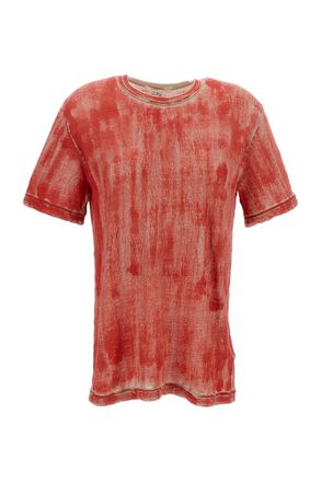 Comme Des Gar&ccedil;ons Faded Multicolor Ramie Short-Sleeve T-Shirt