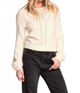 Saltwater Luxe Gianny Crewneck Sweater In Cream