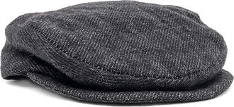 Forme Dexpression Newsboy pet met visgraatpatroon - Grijs