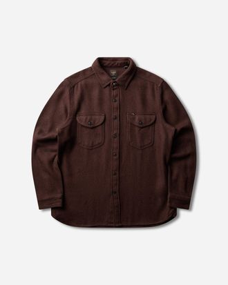 Lee Men s 101 Heritage Workwear Relaxed Shirt Brown Jaspe