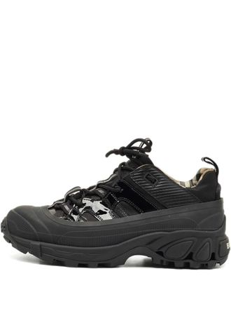 Burberry Arthur chunky sneakers - women - Nylon/Patent Calf Leather/Rubber/Rubber/Calf Leather/Fabric - 39 - Black