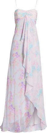 LoveShackFancy Abito lungo Miu a fiori - Rosa