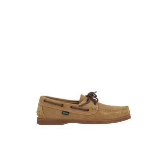 Paraboot Platte Schoenen In Marine Miel - Heren - Bootschoenen - Bruin - 43 1/2 EU - Leer - Schoenen