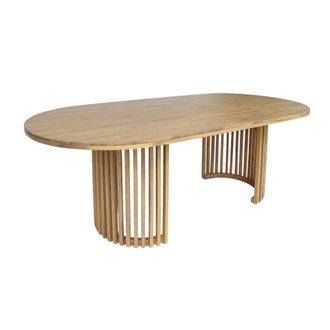 Sweeek Mesa de jard&iacute;n de madera de acacia, 6 plazas, natural