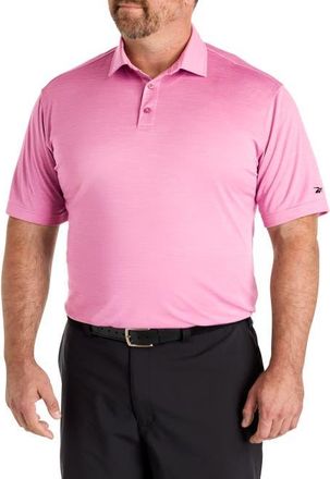 Reebok Big & Tall Performance Heather Polo Shirt in Playful Pink at Nordstrom, Size Xxx-Large
