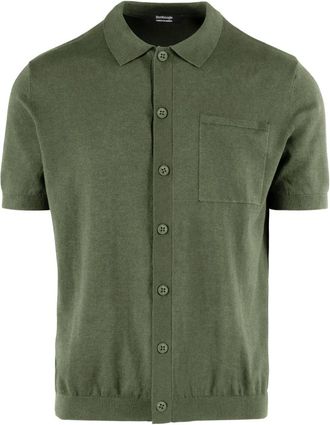 Bomboogie Polo in lino e cotone - - Knitwear - Uomo - Verde - 2XL