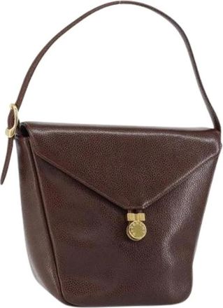 Givenchy Pre-owned Shoulder Bags, female, Brown, Size: ONE SIZE Pre-owned Leather Shoulder Bag
