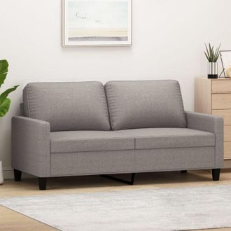 vidaXL Divano a 2 Posti Tortora 140 cm in Tessuto - Vidaxl