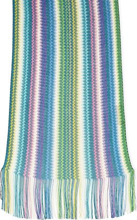 Missoni Womens Zig Zag Striped Scarf Multicolor Viscose