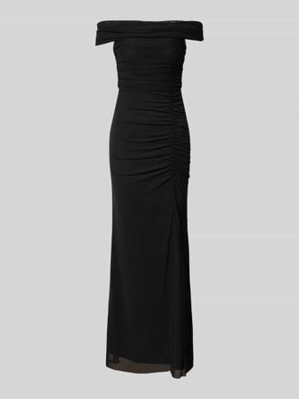 Jake*s Abendkleid mit Carmen-Ausschnitt in Black, Gr&ouml;&szlig;e 32