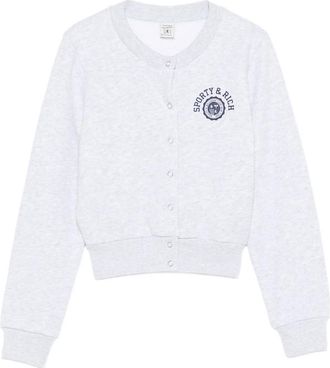 Sporty & Rich Logo-print Cropped Sweatshirt