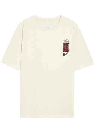 Rhude Rhude Fumar Printed Cotton T-shirt - White - XL