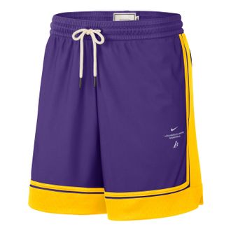 Nike Los Angeles Lakers Standard Issue 6 NBA Shorts Field Purple Amarillo IQ1759-504