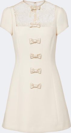 Valentino Vestido corto de Crepe Couture con encaje