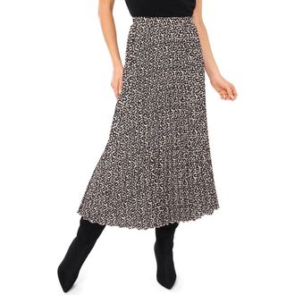 Halogen Floral Dot Pleated Skirt in Birch at Nordstrom Rack, Size Xx-Large