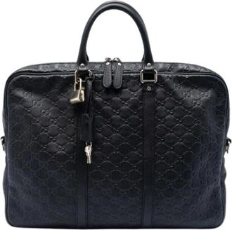 Gucci Pre-owned Handbags, female, Black, Size: ONE SIZE Pre-owned Briefcase