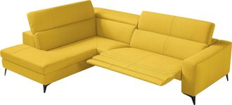 Egoitaliano Ecksofa »Edith, Designsofa mit hohem Sitzkomfort, L-Form« inkl. elektrischer Relaxfunktion und manuell verstellbaren Kopfteilen