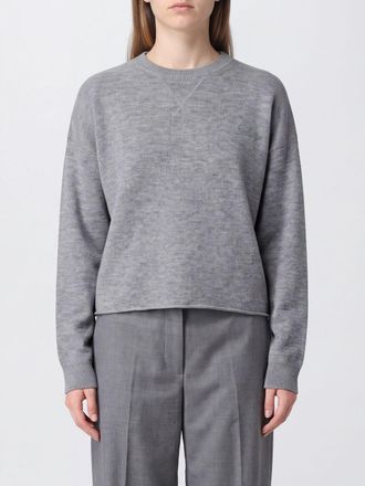 Autry Maglia girocollo in lana e cashmere con finiture a costine e logo