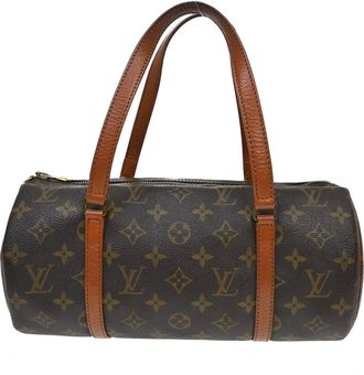 Louis Vuitton Papillon Monogram Canvas Brown Canvas Handbag (Pre-Owned)
