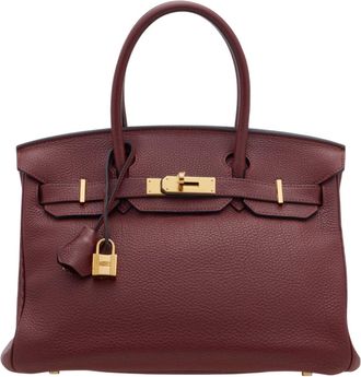 Herm&egrave;s Herm&egrave;s Birkin 30 cm in Rouge with Gold Hardware