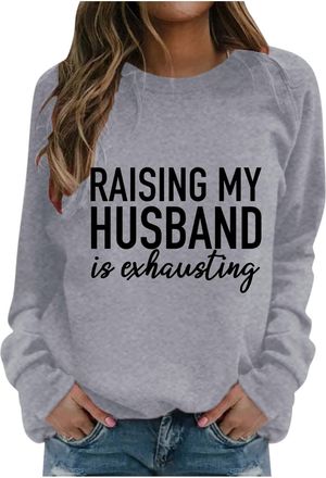 Generic False Collar Womens O-Neck Sweatshirt Casual Blouse Shirt Warm Top Pullover Batik Pullover, gray, L