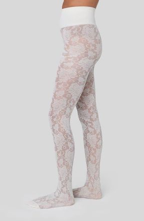Swedish Stockings Lily Lace Tights in Ivory at Nordstrom, Size X-Large