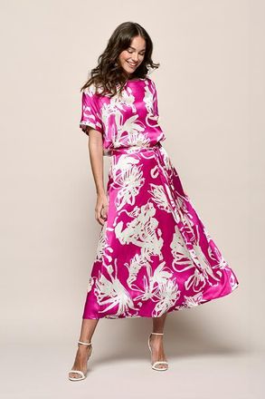 Mart Visser Hannah Print Rok Licht Berry / Offwhite