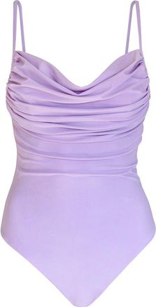 Brunna.Co Manta Sculpting Plunge One-Piece Recycled Swimsuit in Light Purple at Nordstrom, Size Medium