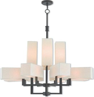 Livex Lighting Livex Rubix 12 Light Bz Foyer Chandelier