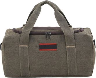 Generic Compatible For 40L Travel Duffel Handbag Large Capacity Short-Haul Luggage Bag Foldable Outdoor Moving Trip Pack(Khaki S)